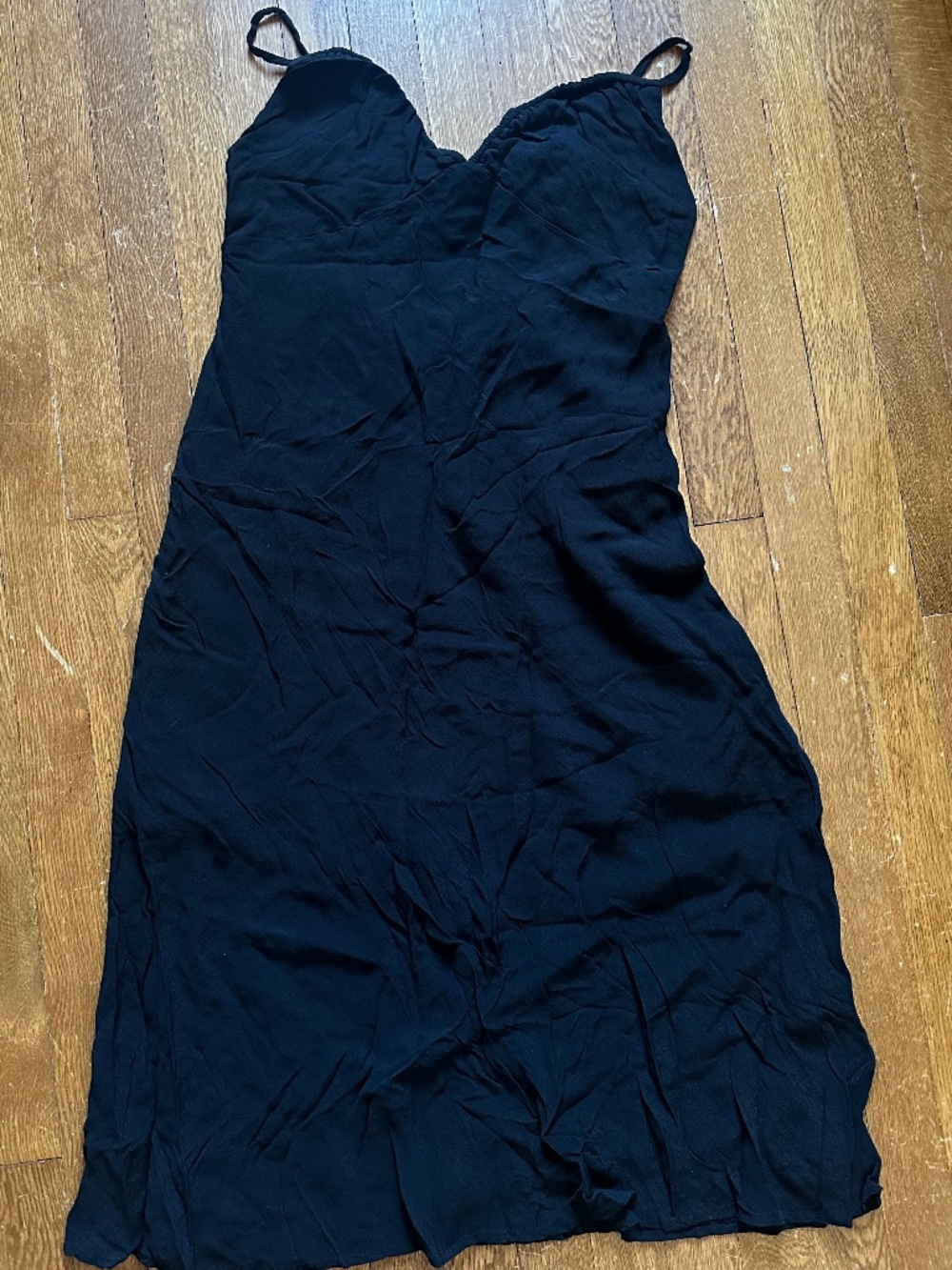 Wild Fable Black Midi Casual Dress
